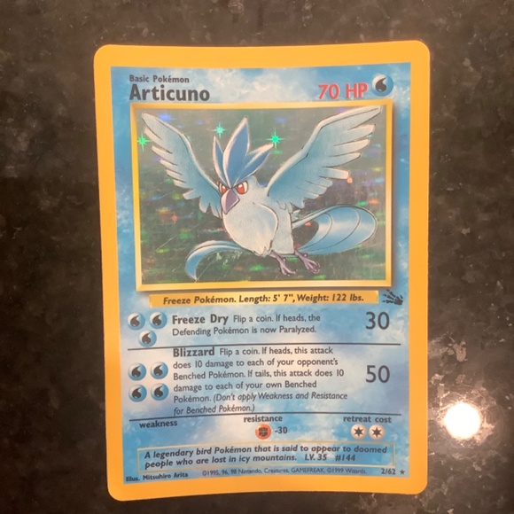 First Edition Articuno Holo 2/62 - Picture 3 of 3